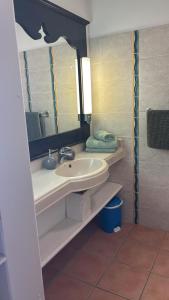 a bathroom with a sink and a mirror at Appartement avec vue mer en Guadeloupe in Sainte-Anne +9 photos