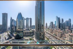 Γενική άποψη της πόλης Ντουμπάι ή θέα της πόλης από  αυτό το διαμέρισμα