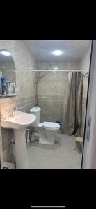 ギュムリにあるHyuratunの洗面台、トイレ、シャワー付きのバスルーム