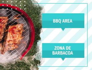 プンタ・カナにあるLOS CORALES Hotel Resort Villas & Apartments WIFI BEACH Club & SPAのバーベキューエリアのポスター