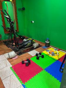 Fitness centrum a/nebo fitness zařízení v ubytování Ceiba lodge