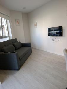 TV a/nebo společenská místnost v ubytování Apartamentos Turísticos Praia dos Crsitais