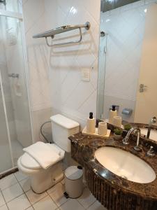 Ένα μπάνιο στο Conforto Flat Hotel Vila Olimpia