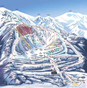 a drawing of a snow covered mountain at Apartment Lisa Hinterstoder in Hinterstoder