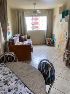 Postel nebo postele na pokoji v ubytování A praia é logo ali!