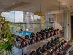 The fitness centre and/or fitness facilities at The Concord Hotel & Suites