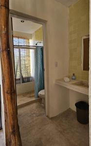 Koupelna v ubytování Hotel Villas Coral