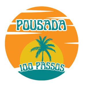 a palm tree and the words pueblo pesos at Pousada 100 passos in Tamandaré