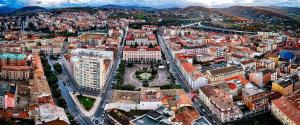 an aerial view of a city with buildings at B&B Ciocca in Campobasso
