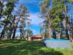 una casa en medio de un campo con árboles en La Colorada, Balneario Marisol - campo, bosque, río y mar, en Oriente