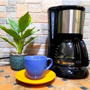 Příslušenství pro přípravu čaje a kávy v ubytování The garden oasis close to SJO airport