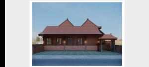 a rendering of a building with a porch at Ndalem Argupta in Kalibeber