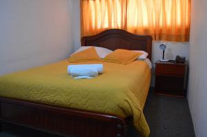 Postel nebo postele na pokoji v ubytování Hotel 9 de Octubre