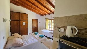 a bedroom with two beds in a room at La Escondida in Juana Koslay  +16 photos