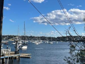 Un montón de barcos están atracados en un puerto en Cronulla courtyard unit, 10 mins walk to Beach & Bay, en Cronulla