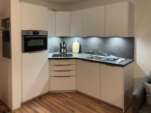 Η κουζίνα ή μικρή κουζίνα στο Strandhus 1