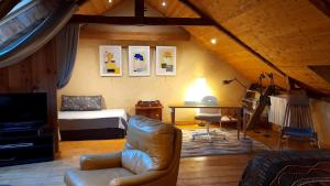 Posezení v ubytování La Maison du Haut Plessix