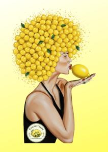 a woman with a bunch of fruit on her head at Casa de Limón - סוויטות בוטיק וספא יוקרתיות בגליל העליון in Sede Eli‘ezer