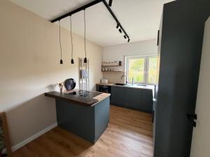 a kitchen with a sink and a counter top at Domizil Frutania in Bad Neuenahr-Ahrweiler