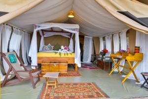 Posezení v ubytování Oldarpoi Wageni Camps