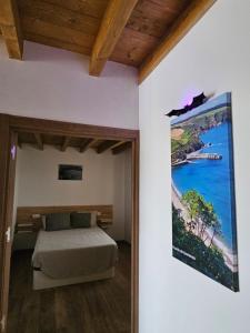 Postel nebo postele na pokoji v ubytování Casa de Aldea La Corexa