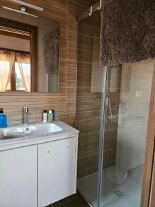 Koupelna v ubytování Casa de Aldea La Corexa + 21 fotografií