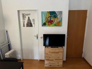 TV a/nebo společenská místnost v ubytování Hotel Grünewald chs