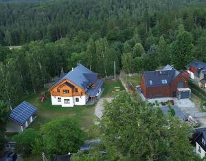an aerial view of a home with a house at Szklarska Chata in Szklarska Poręba