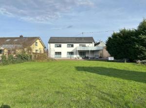 a large yard with two houses and a large grass field at Heimbi-Home No 3, 4-6 Pers, EuropaPark, E-Ladesäule in Kappel-Grafenhausen
