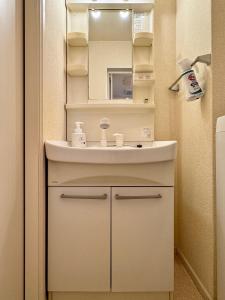 a bathroom with a sink and a mirror at セレーナ南福岡 in Fukuoka +14 photos