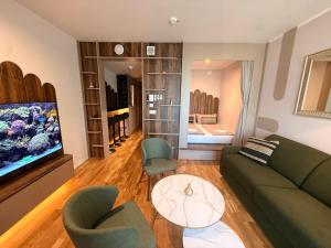 Μια τηλεόραση ή/και κέντρο ψυχαγωγίας στο Devana Premium Apartments by CHORS