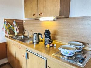 a small kitchen with a sink and a stove at Apartment Hochstein by Interhome in Haidmühle