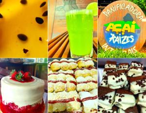 a collage of pictures of different desserts and drinks at Pousada Mar de vênus in Fernando de Noronha +41 photos