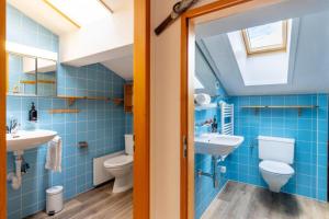 ラ・ズマにあるLes Lupins Apartment | 17のトイレと洗面台のあるバスルーム +7枚の写真