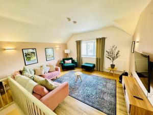 Et opholdsområde på Luxury 2 bedroom cottage overlooking the River Wye