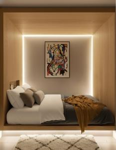 Ένα ή περισσότερα κρεβάτια σε δωμάτιο στο Park Lane Cocoons