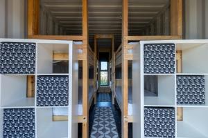 an internal view of a building with a hallway at 5 Kestrels Perch, Camp Tapnell in Yarmouth
