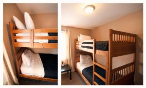 two bunk beds in a room next to each other at Misty Retreat in Niagara Falls +2 photos