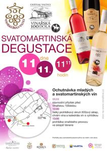 a flyer for a wine tasting event at Hotel Garni Klaret in Valtice