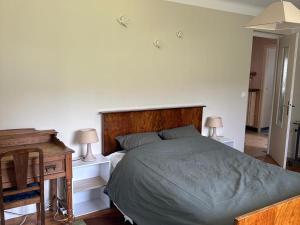 Postel nebo postele na pokoji v ubytování Appartement spacieux à Évian, animaux admis et parking - FR-1-498-4