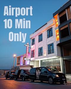 a group of cars parked in front of a building at Continental Airport Hotel in Istanbul