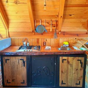 Kuchyň nebo kuchyňský kout v ubytování Cabaña Familiar