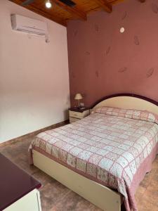 une chambre avec un lit dans une pièce dans l'établissement Lodemarta, à Villa Carlos Paz