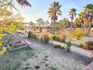 En have udenfor Mobil-Home tout confort au Cap Ferret