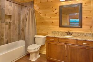 Un baño con inodoro, bañera y lavabo. en Majestic View, en Williamsburg 37 fotos más