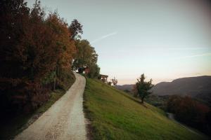 a dirt road on the side of a hill at SkyView Dežno in Makole
