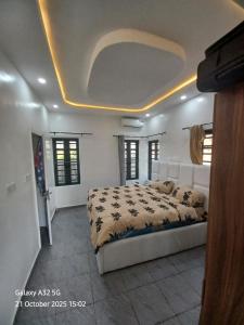 Postel nebo postele na pokoji v ubytování Bethel Lagos 3bed bungalow