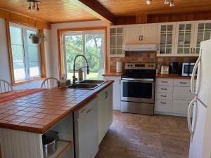 Køkken eller tekøkken på La petite maison sur l'Isle - spa