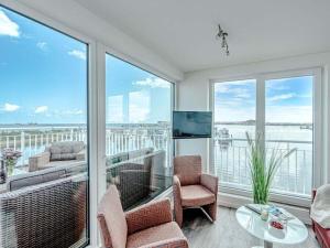 Posezení v ubytování Holiday home in Olpenitz with sauna