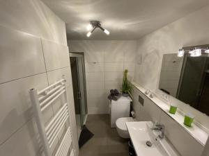 Vannituba majutusasutuses Holiday apartment in Olpenitz with balcony +11 fotot